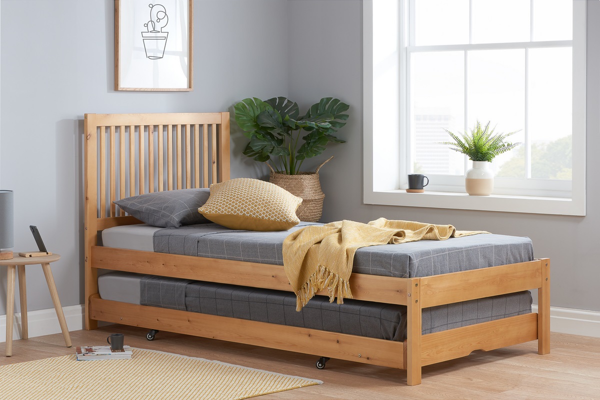 Buxton white deals wooden guest bed